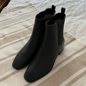 J Crew black ankle boots